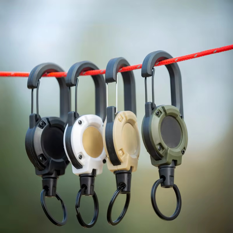 Conventional Reel - Karabińczyk z wysuwanym sznurkiem, wytrzymały, mocny,